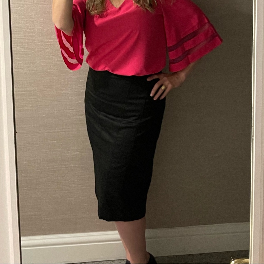 Mango Black Pencil Skirt Size 12 Worn Once